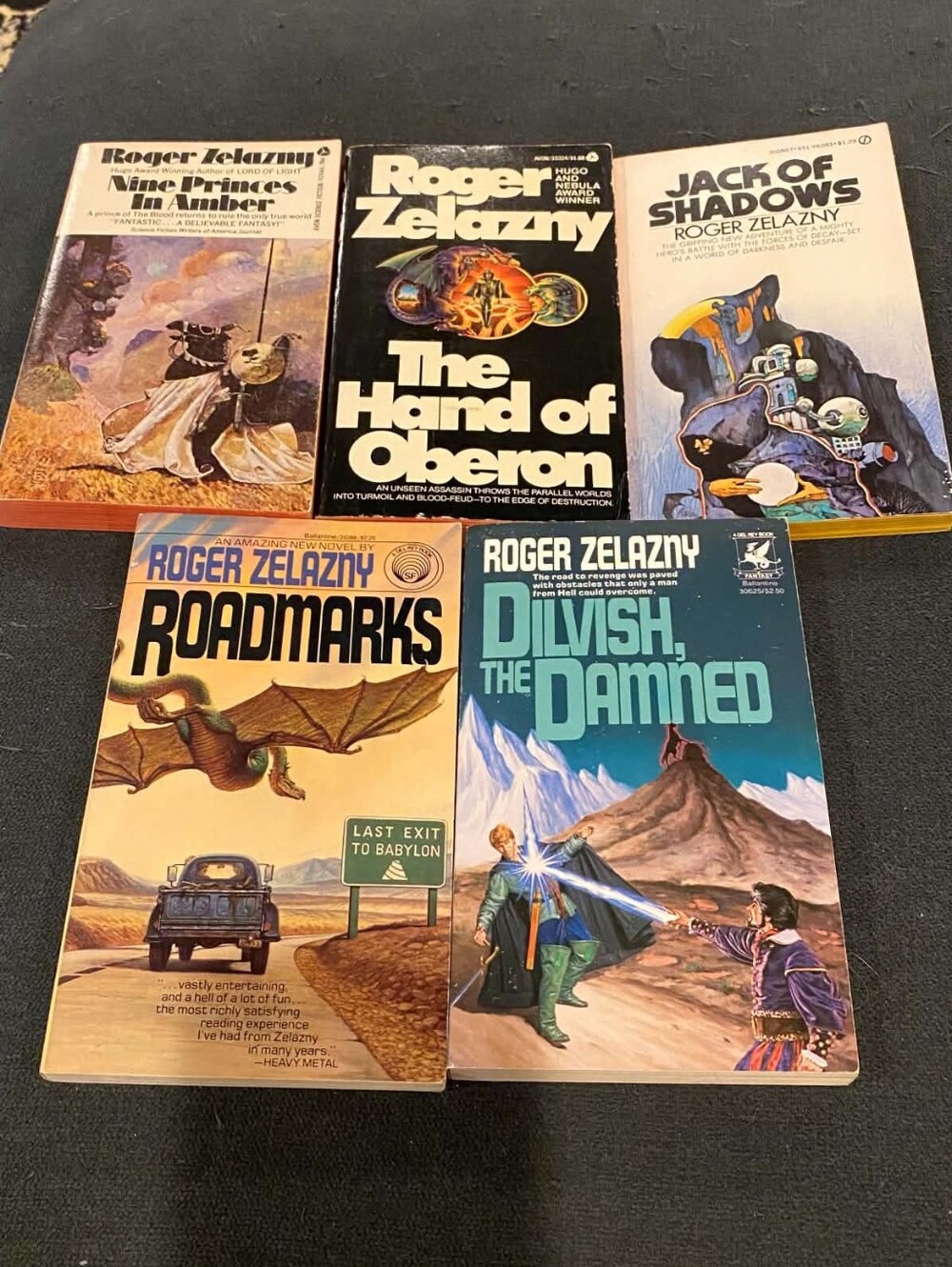 Roger Zelazny Vintage Paperback Book Lot